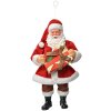 Clayre & Eef 66244 Weihnachtsanhänger Weihnachtsmann mit Geschenk 17cm Rot Weiß