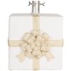 Clayre & Eef 6MG0116 Weihnachtsbaumständer Geschenkbox Weiß Gold 26x24x33cm