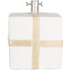 Clayre & Eef 6MG0116 Weihnachtsbaumständer Geschenkbox Weiß Gold 26x24x33cm