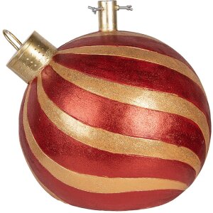 Clayre & Eef 6MG0152 Weihnachtsbaumständer Rot-Gold 43x40x41 cm