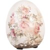 Clayre & Eef Deko Ei Rosenmotiv Keramik Ø 7x9 cm Vintage Shabby Chic