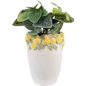 Clayre & Eef 6TE0570S Blumentopf Weiß Gelb...