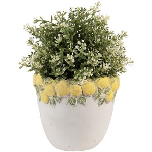 Clayre & Eef Blumentopf Zitronenrelief...
