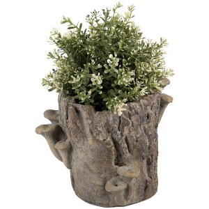 Clayre & Eef 6TE0577M Blumentopf Braun Beige 24x18x18 cm Steinoptik