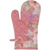 Clayre & Eef Ofenhandschuh Romantic Garden 18x30 cm Rosa Baumwolle