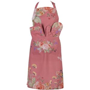 Clayre & Eef FFA45P Topflappen Rosa Blumenmuster 20x20 cm Baumwolle