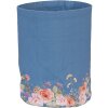 Clayre & Eef FFA50BL Brotkörbchen Blau Ø 15x16 cm Baumwolle Blumenmuster