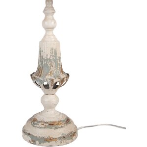 Clayre & Eef Tischlampe Vintage Ø36x70cm Beige Grau Gold E27 60W Metall