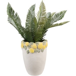 Clayre & Eef Blumentopf Zitronendekor Stein...