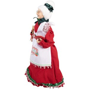 Clayre & Eef 66226 Weihnachtsfrau Dekoration Rot...