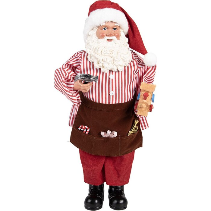 Clayre & Eef Weihnachtsmann Dekoration rot 22x19x45 cm