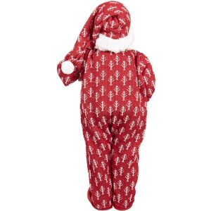 Clayre & Eef 66228 Weihnachtsmann Dekofigur Rot Weiß 45 cm