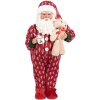Clayre & Eef 66228 Weihnachtsmann Dekofigur Rot Weiß 45 cm