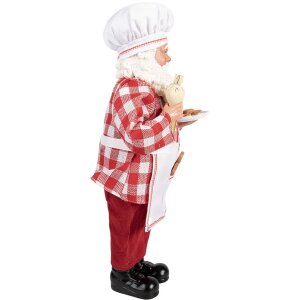 Clayre & Eef Weihnachtsmann Dekofigur Bäcker Rot...
