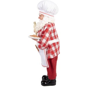 Clayre & Eef Фигурка Санта Клауса Пекарь 45 см