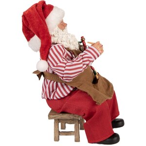 Clayre & Eef 66230 Weihnachtsmann Figur Rot Braun...