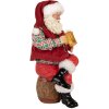 Clayre & Eef Санта Клаус с кружкой пива 24 см, красная деревенская фигурка