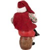 Clayre & Eef Санта Клаус с кружкой пива 24 см, красная деревенская фигурка