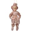 Clayre & Eef Deko-Anhänger Elfe rosa gold 10x8x28 cm Weihnachtsdeko