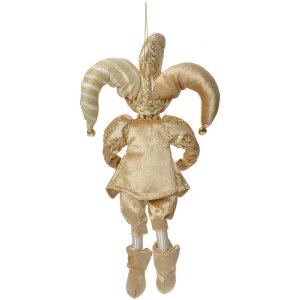 Clayre & Eef Dekoanhänger Elfe Beige Gold...