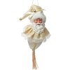 Clayre & Eef 66221 Weihnachtsanhänger Weihnachtsmann Beige Gold 8x8x35 cm