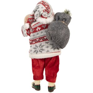 Clayre & Eef Фигурка Санта Клауса 13x13x28 см