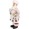 Clayre & Eef Weihnachtsmann-Dekoration Weiß Rot 15x10x28 cm