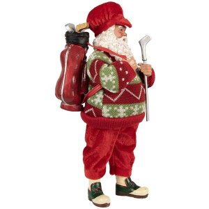 Clayre & Eef Weihnachtsmann Dekofigur Golf 15x10x28...