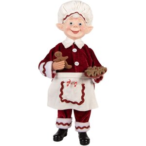 Clayre & Eef 66237 Weihnachtsdeko Elfe Rot Weiß...