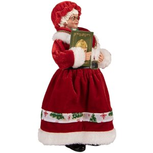 Clayre & Eef 66238 Weihnachtsfrau Figur Rot Grün...