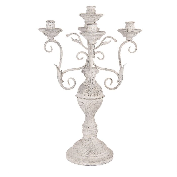 Clayre & Eef 5Y1291 Подсвечник Ø 29x58 см Белый