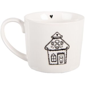 Clayre & Eef 6CEMU0185 Кружка Белая/Черная 275 мл