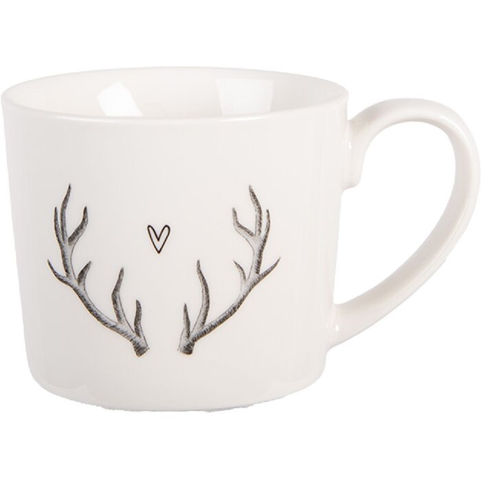 Кружка Clayre & Eef NWVMU 275 мл Белый/Серый