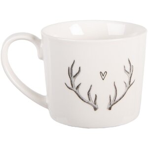 Кружка Clayre & Eef NWVMU 275 мл Белый/Серый