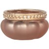 Clayre & Eef 6GL5212 Teelichthalter Rosa Gold Ø 6x4 cm