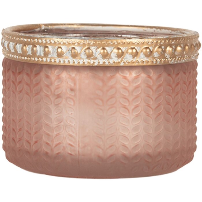 Clayre & Eef Подсвечник 6GL5214 Ø 7x4 см Розовый