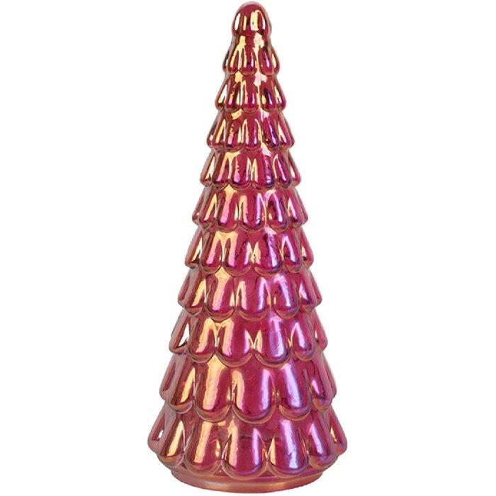 Clayre & Eef 6GL5328 Dekoration Weihnachtsbaum Rosa Ø 11x26 cm