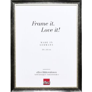 Effect Holz-Bilderrahmen Profil 40 Silber Platin viele...