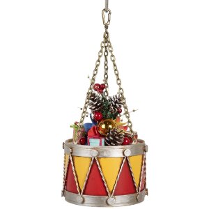 Clayre & Eef 6Y5865Y Dekoration Trommel Ø 12x16/27 cm Gelb-Rot