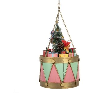 Clayre & Eef 6Y5867P Dekoration Trommel Ø 21x34/43 cm Rosa Grün