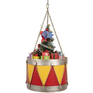 Clayre & Eef 6Y5867Y Dekoration Trommel Ø 21x34/43 cm Gelb Rot