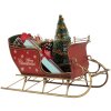 Clayre & Eef 6Y5870 Декоративные сани 30x15x22 см Красные и золотистые