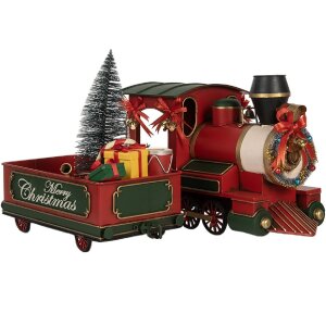 Clayre & Eef 6Y5871 Декорация Локомотив 35x16x22 см Красный