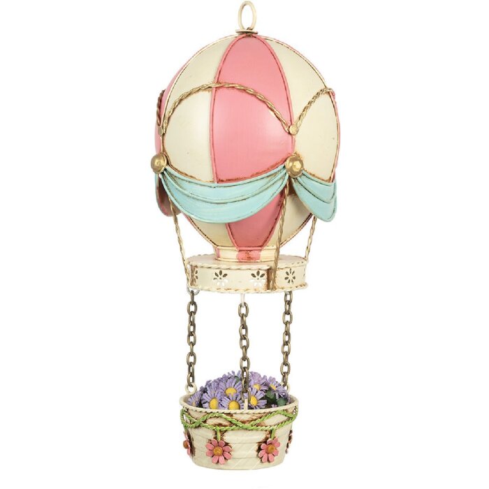 Декор Воздушный шар Clayre & Eef 14x29 см Розово-бежевый