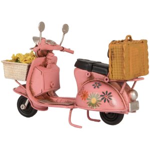 Clayre & Eef 6Y5879 Модель Мотороллера 12x6x8 см Розово-Бежевый