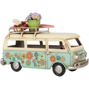 Clayre & Eef 6Y5880 Modellbus 17x7x11 cm Blau Beige