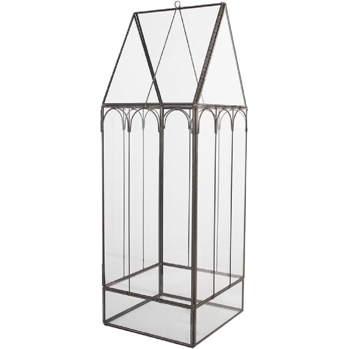 Clayre & Eef 5GL0021 Декоративная мини-теплица 15x15x45 см