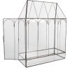 Clayre & Eef 5GL0022 Dekoration Mini Gewächshaus 35x15x46 cm Schwarz Transparent