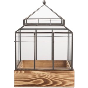 Clayre & Eef 6GL5362 Dekoration Mini Gewächshaus...