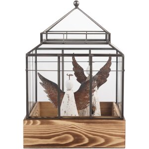 Clayre & Eef Мини-теплица декоративная 21x21x32 см